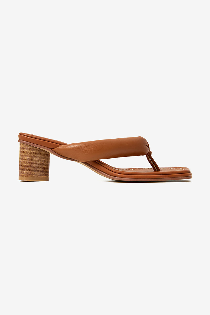 50mm Angel Padded Thong Sandal (Brown)