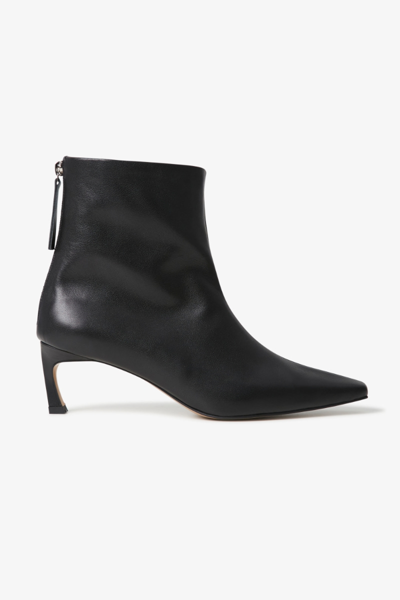 60mm Gainsbourg Square Toe Ankle Boots (Black)